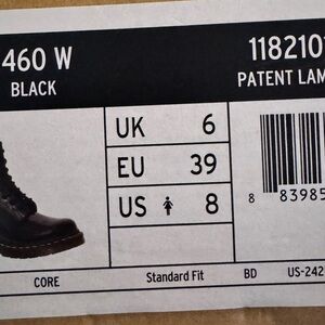 Doc Martens patent patent boot worn once! Great condition in box